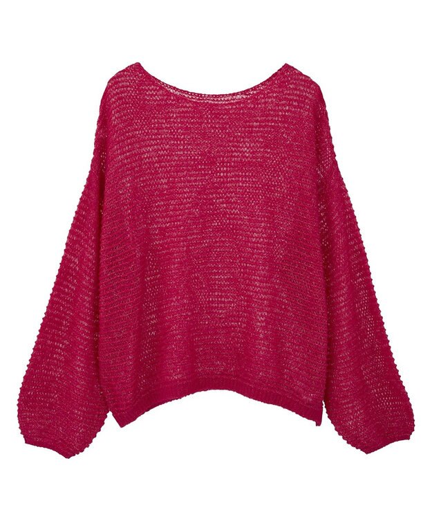 earth music&ecology ふんわりシアープルオーバー Red