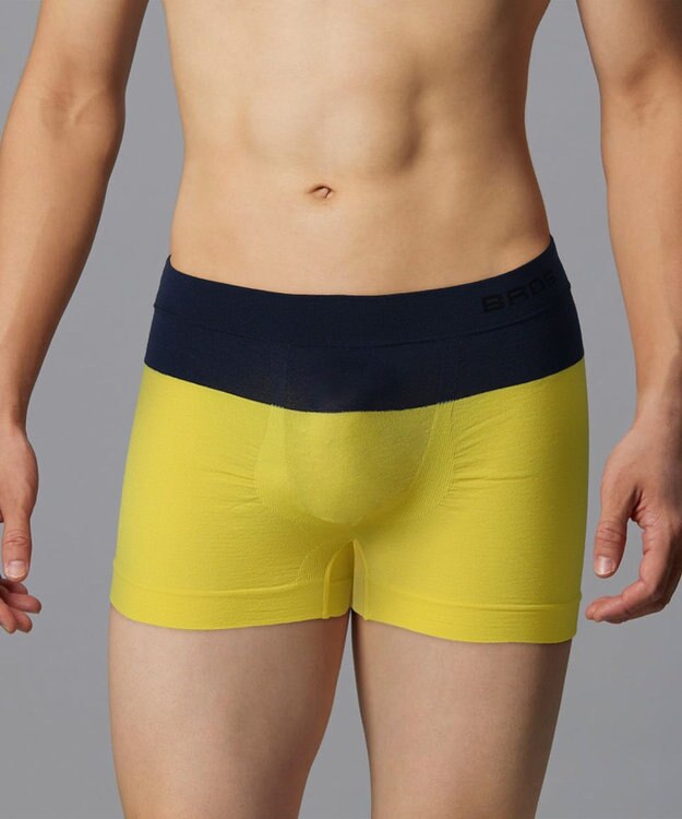 WACOAL MEN ボクサーパンツ【PANTS HOLIC X】ワンサイズ(S-LL) フロント快適Xマチ 立体成型 適度なフィット感 前閉じ 下着 GT3480 /ブロス イエロー