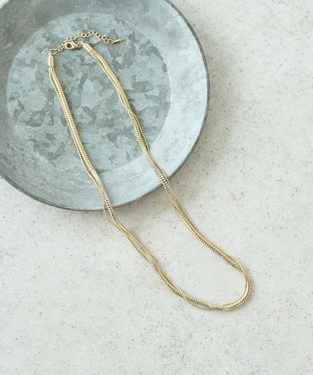 AMERICAN HOLIC ２連チェーンネックレス Gold