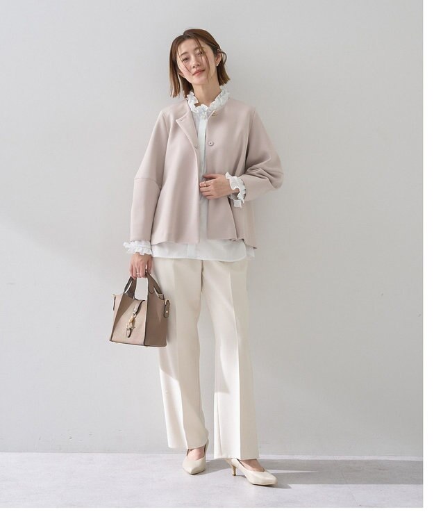 YECCA VECCA サイドベルテッドハイウエストパンツ Navy