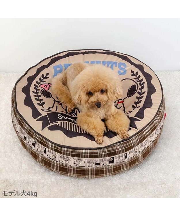 PET PARADISE スヌーピー クッション 《ブラザー》 M ブラウン