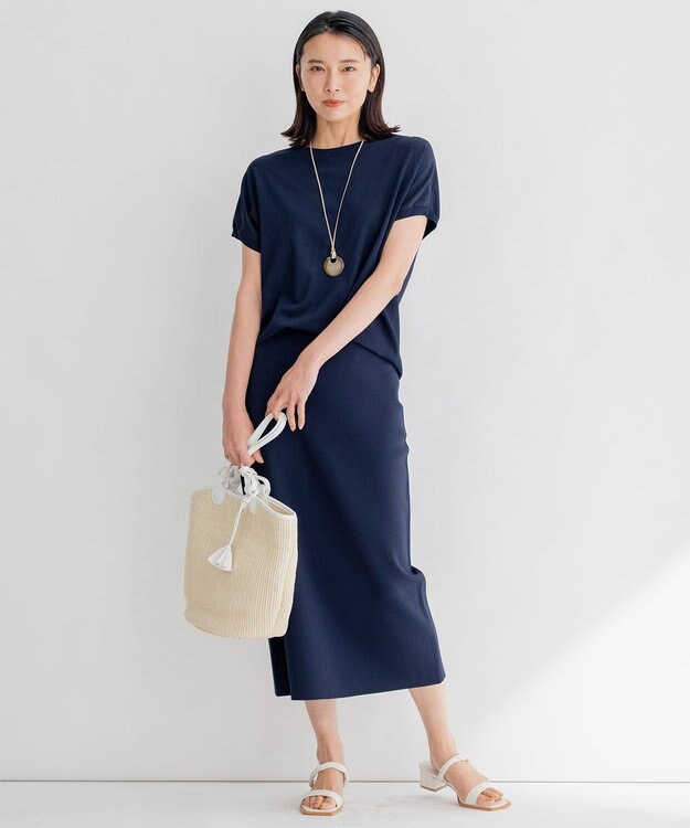 23区 ラウンドホーン ワントップ ネックレス ベージュ系