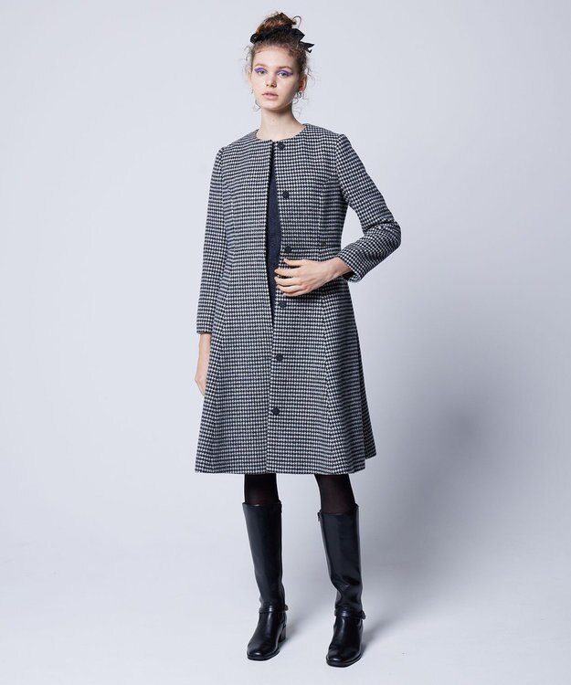 TOCCA 【消臭】RHYTHMIC PACE 千鳥柄コート ブラック系