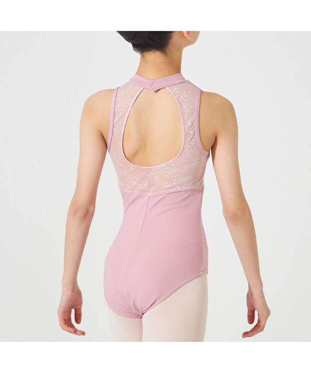 Chacott ハイネックレオタード グレイッシュローズ
