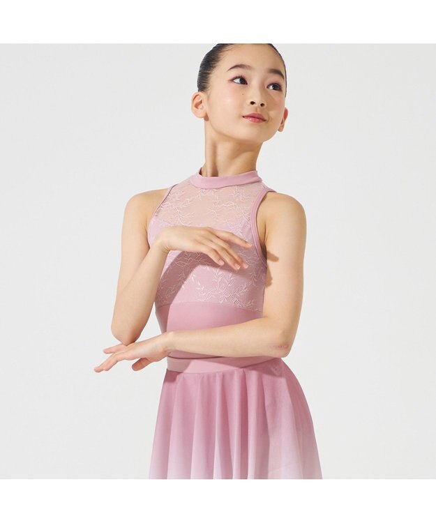 Chacott ハイネックレオタード グレイッシュローズ