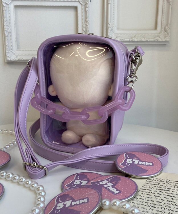 WEGO 【痛バ＆推し活グッズ】カラフルチェーンぬい痛ショルダー ライトパープル