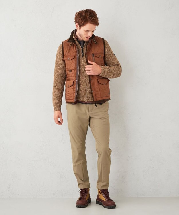 JOSEPH ABBOUD MOUNTAIN 【UNISEX】軽量/中綿 ダブルフェイス ベスト キャメル系