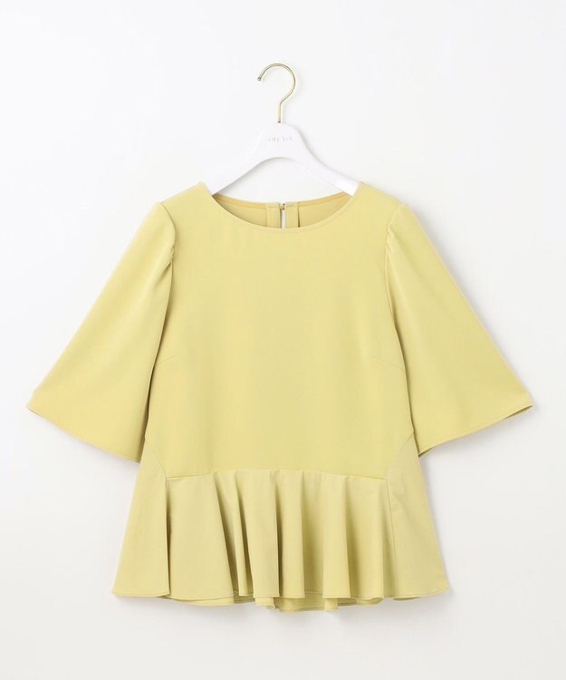 ANY SIS 【撥水・接触冷感・UVカット】コンフォートイージーペプラム  ブラウス イエロー