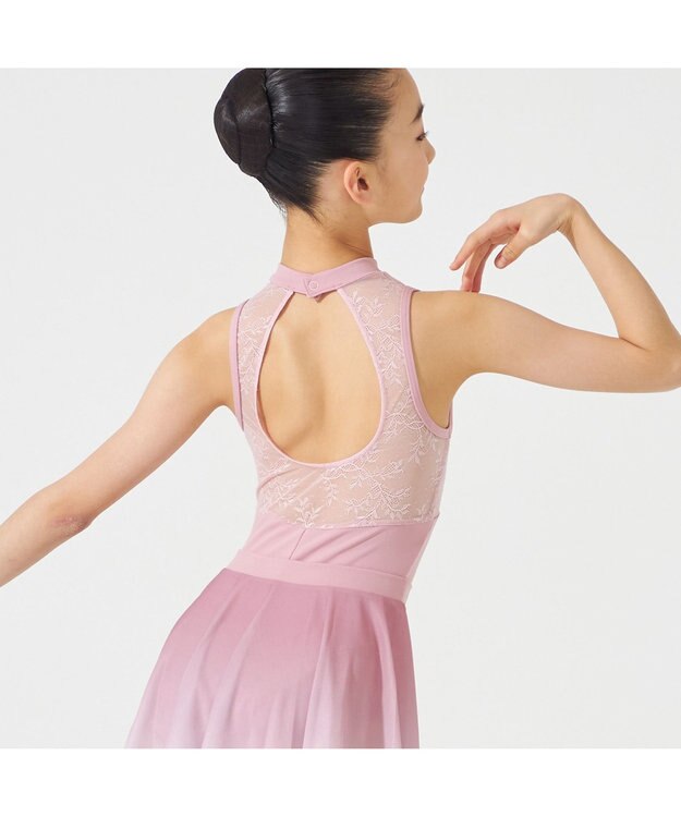 Chacott ハイネックレオタード グレイッシュローズ