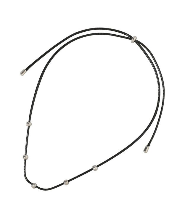 earth music&ecology メタルポイントコードネックレス Silver