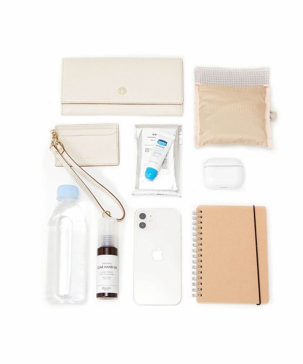 TOPKAPI 【Breath TOPKAPI】スコッチグレイン ネオレザー ミニ トート バッグ ショルダー付き S クリーム