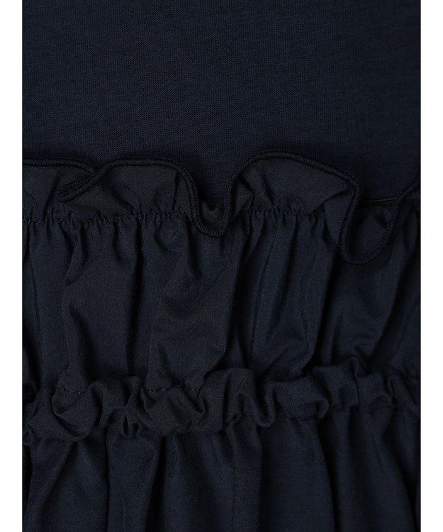 Green Parks armonia.異素材切替ドルマンワンピース Navy