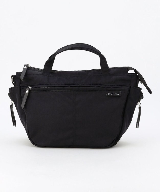 LA BAGAGERIE 【MONICA】サイドジップ2WAYトートバッグ ブラック