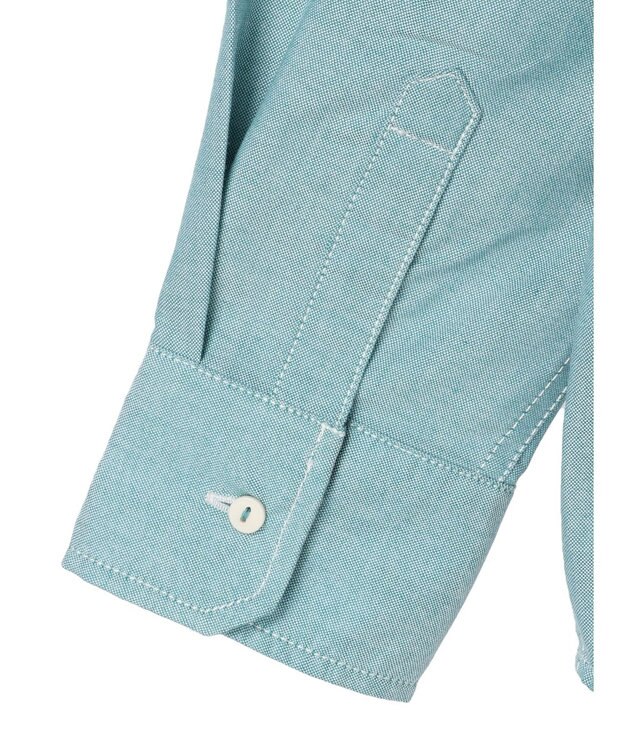 Green Parks オックス先染めシャツ Green