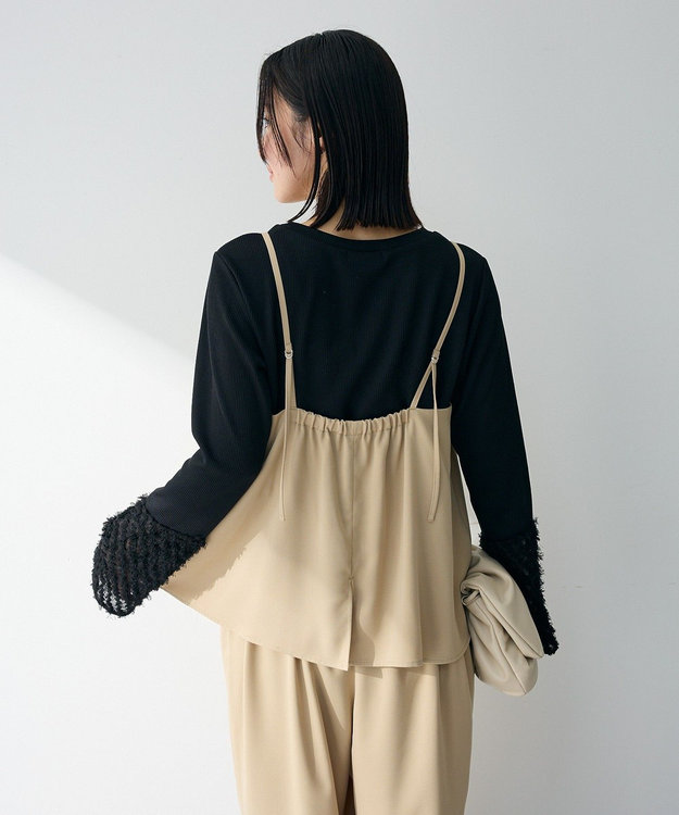 Green Parks レイヤー風　サロペット Beige