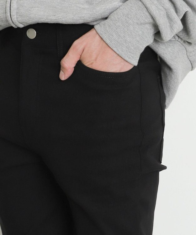 WEGO 【暖パン/SMLXLサイズ展開】裏起毛スキニーパンツ ブラック