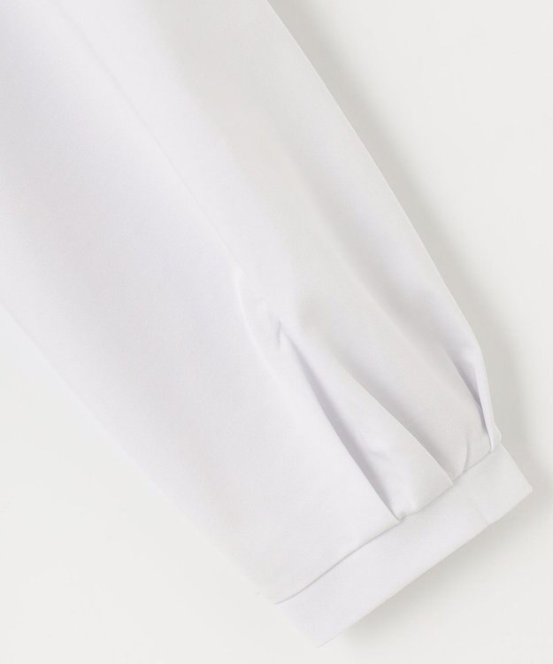 J.PRESS LADIES S 【吸水速乾】プレーティングジャージー フリル襟 カットソー ライトグレー系