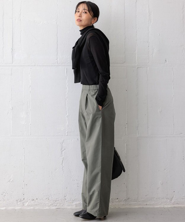 23区 S 【洗える】ハイゲージジャージー シアー カットソー ブラック系