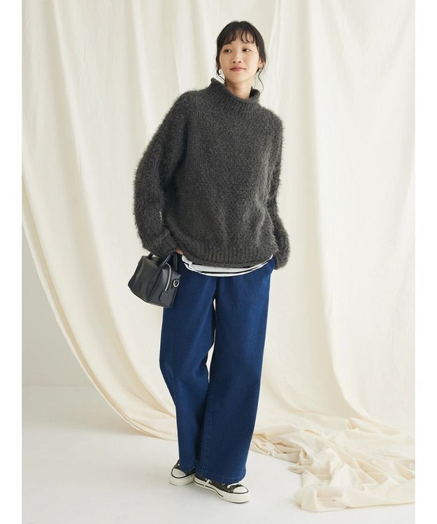 CRAFT STANDARD BOUTIQUE 裏起毛デニムワイドパンツ Indigo