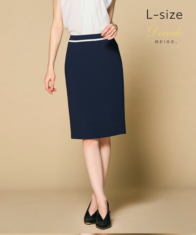 BEIGE， 【Lsize・セットアップ対応】CINDY / タイトスカート Navy × White