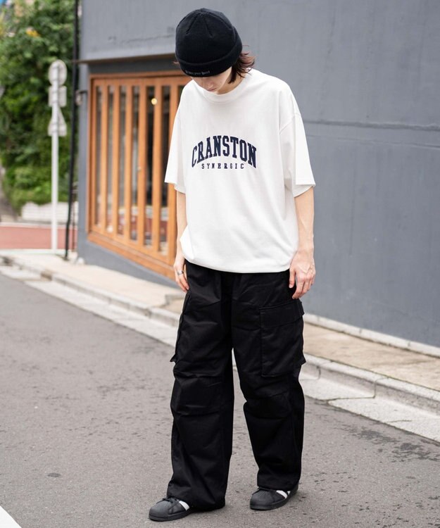 WEGO 【接触冷感/ユニセックス着用ITEM】カレッジロゴグラフィックT（SS） ホワイト