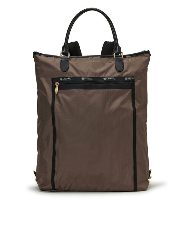 LeSportsac EVERYDAY TH CITY BKPK/アップタウンダークチョコ/ブラック アップタウンダークチョコ/ブラック