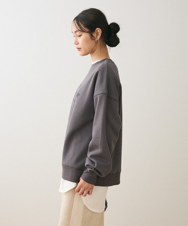 Green Parks 裏起毛アソートロゴプルオーバー Charcoal Gray