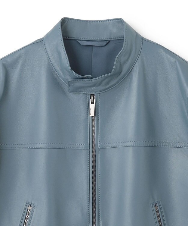 JOSEPH HOMME 【LEON 2月号掲載】ライトラムナッパレザー　シングルライダース ダルブルー系