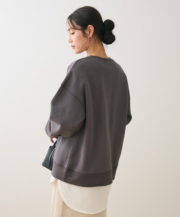 Green Parks 裏起毛アソートロゴプルオーバー Charcoal Gray