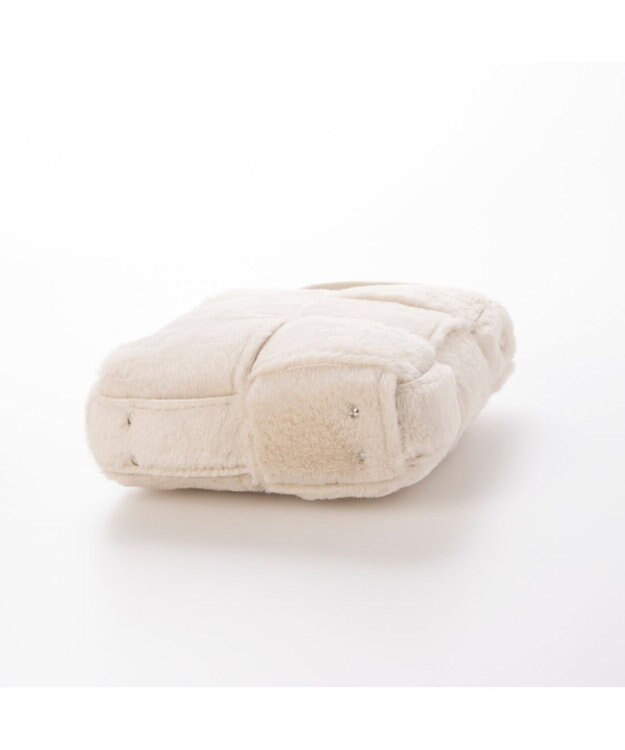 UNBILLION カシュカシュ cachecache / フェイクファーイントレチャートミニショルダー アイボリー