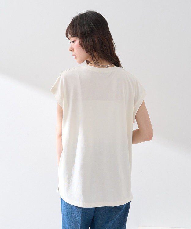 earth music&ecology 【接触冷感/洗濯機可】Ｈａｕｔｓ－ｄｅ－ＦｒａｎｃｅフレンチＴ Off White