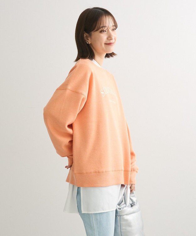 Green Parks 裏起毛アソートロゴプルオーバー Orange