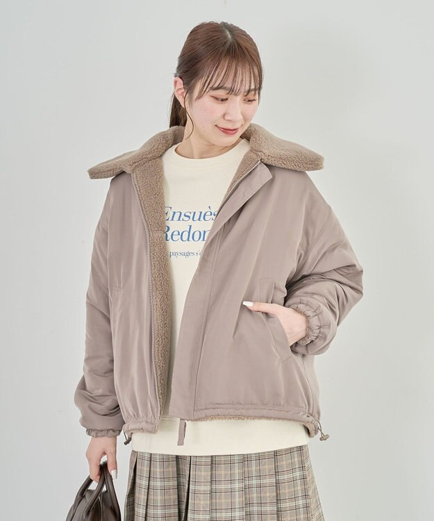 Green Parks 裏起毛アソートロゴプルオーバー Ecru