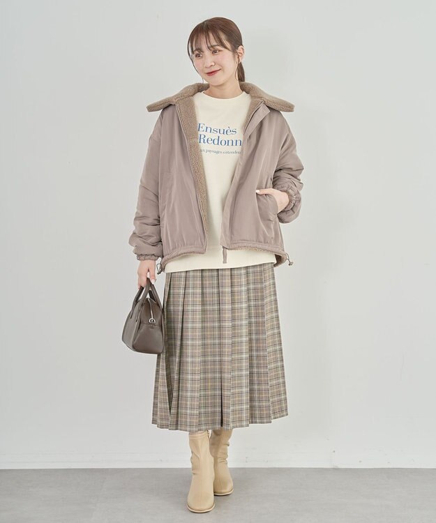 Green Parks 裏起毛アソートロゴプルオーバー Ecru