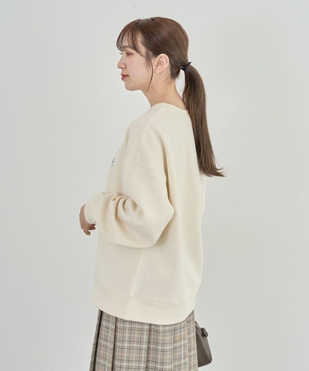 Green Parks 裏起毛アソートロゴプルオーバー Ecru
