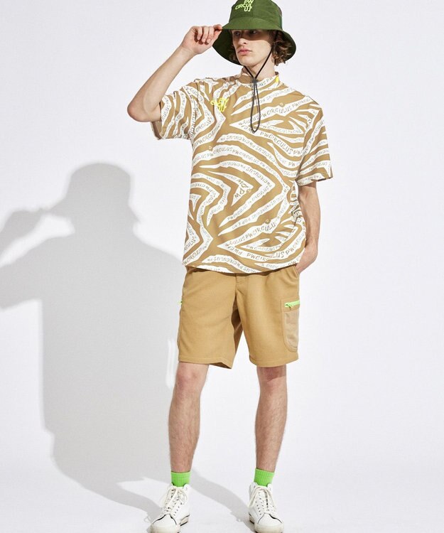 PW CIRCULUS 【MEN】ワッフルショーツ ベージュ系