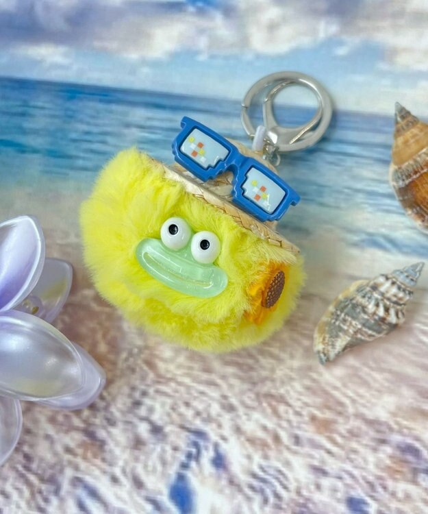 WEGO サマバケ麦わらモンスターぬいぐるみキーホルダー イエロー