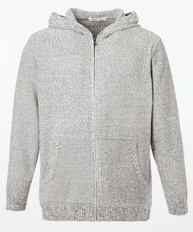 JOSEPH ABBOUD MOUNTAIN 【SPACE】ベアフリース フルZIPパーカー ブラウン系1