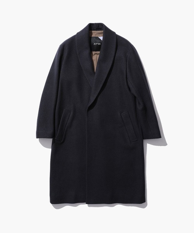 BOMOU MELTON | ショールカラーコート / ATON | ファッション通販
