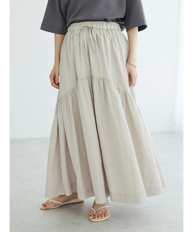 CRAFT STANDARD BOUTIQUE リバーシブルチュールスカート Gray Beige