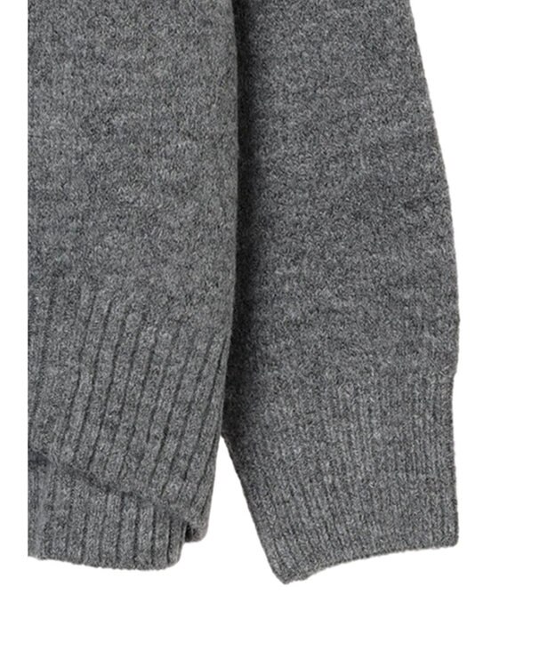 Green Parks ｆｕｗａっとメランジ前後差ニットプルオーバー Gray