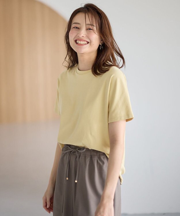 ANY 【11色展開/UVケア/接触冷感】プレミアムベーシック半袖Ｔシャツ イエロー