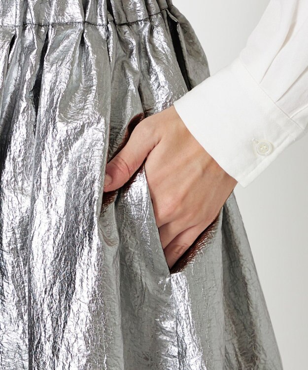 NAVE 【Nave】ホイルプリント スカート シルバー系