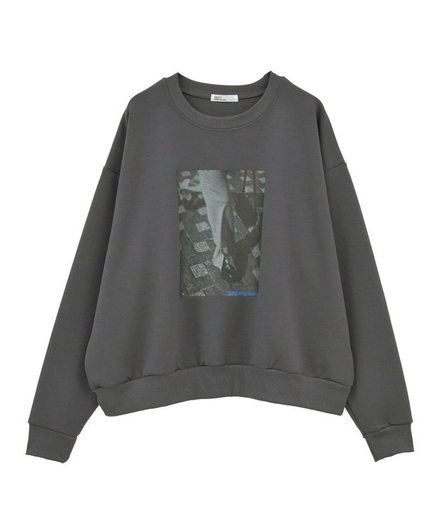 CRAFT STANDARD BOUTIQUE フォトプリントダンボールプルオーバー Dark Gray