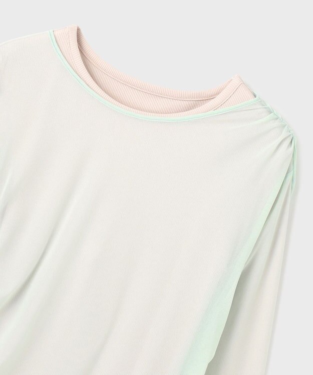 GRACE CONTINENTAL レイヤードカットトップ ライトグリーン