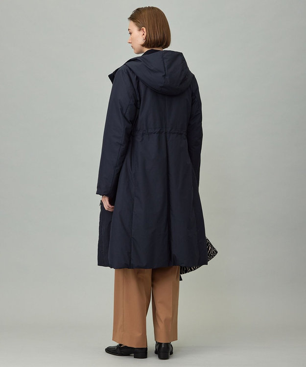 ICB L 【WEB＆一部店舗限定・撥水加工】ADSダウン  フーデットロングコート ネイビー系