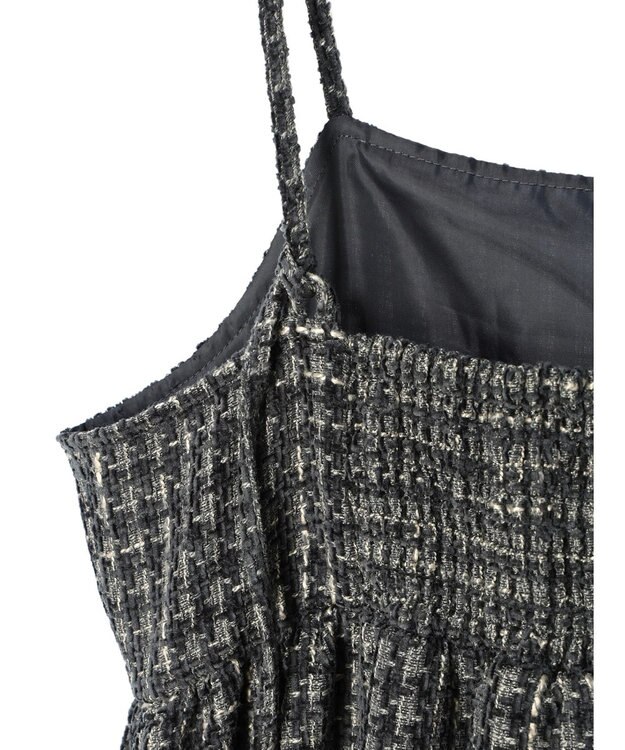 Green Parks ・ＥＬＥＮＣＡＲＥ　ＤＵＥ　ツイードキャミワンピース Gray