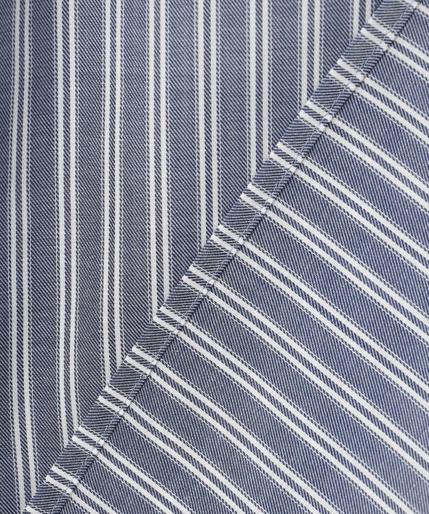 J.PRESS LADIES L 【洗える】ウォッシャブルキュプラツイル バンドカラー ブラウス ネイビー系1