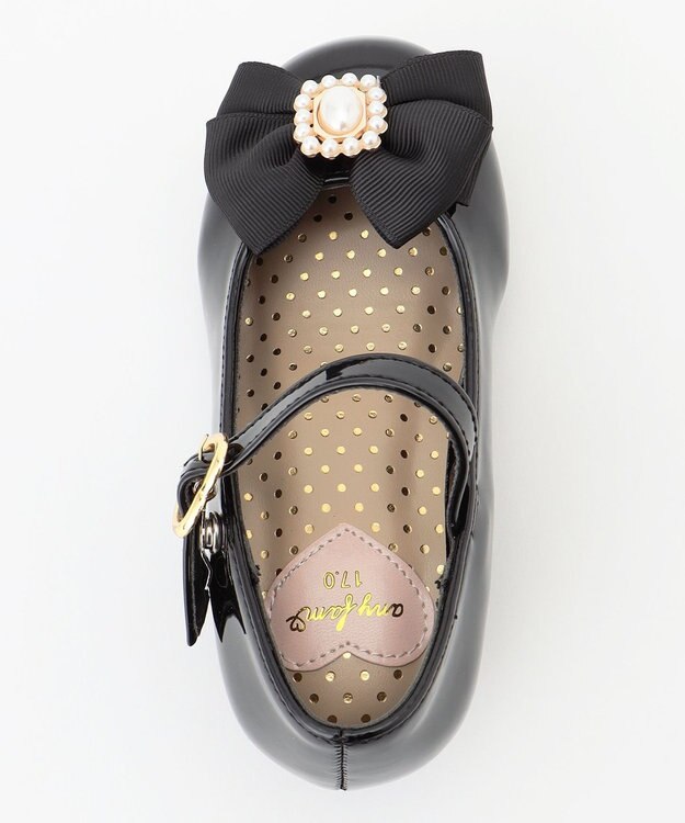 ANY KIDS エナメルヒールパンプス ブラック