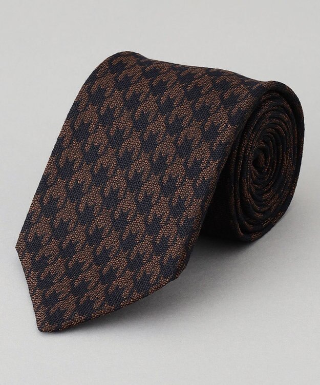 GOTAIRIKU 【Fermo Fossati】千鳥 ネクタイ ダークブラウン系8